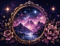Miroir reflétant des montagnes